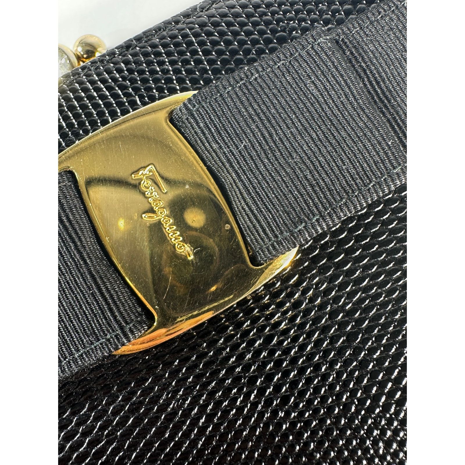 Salvatore Ferragamo SALVATORE FERRAGAMO Vara Bow Kiss Lock Chain Shoulder Bag Size ONE SIZE - 11 Thumbnail