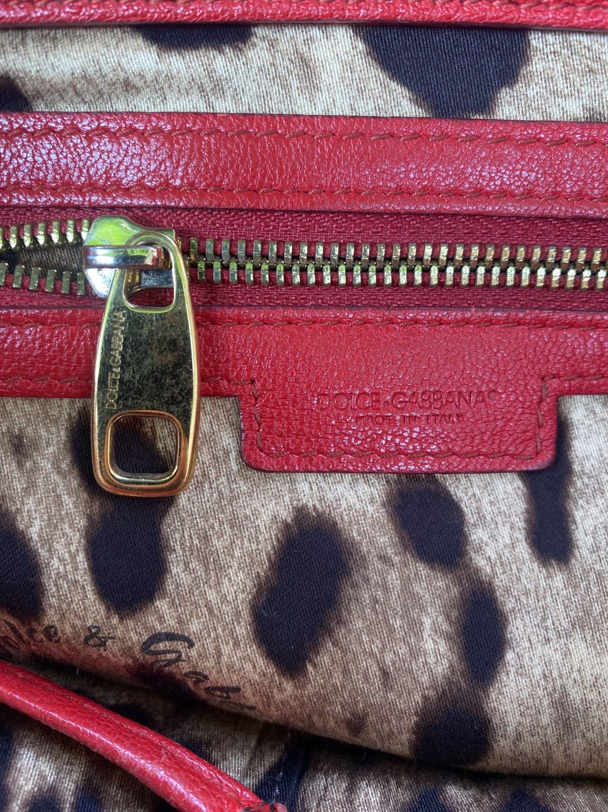 Dolce & Gabbana Dolce And Gabbana D&G Red Leather Padlock Top Handle Bag Size ONE SIZE - 10 Thumbnail