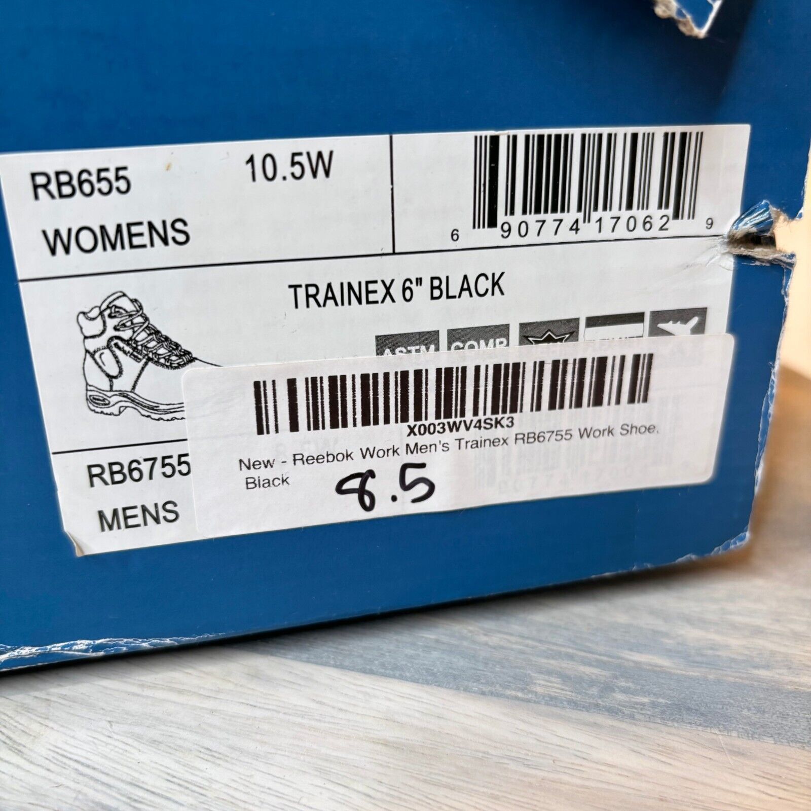 Reebok New Reebok Black Leather Work Boots Men's 8.5 Wmn's 10.5 Size US 8.5 / EU 41-42 - 2 Thumbnail