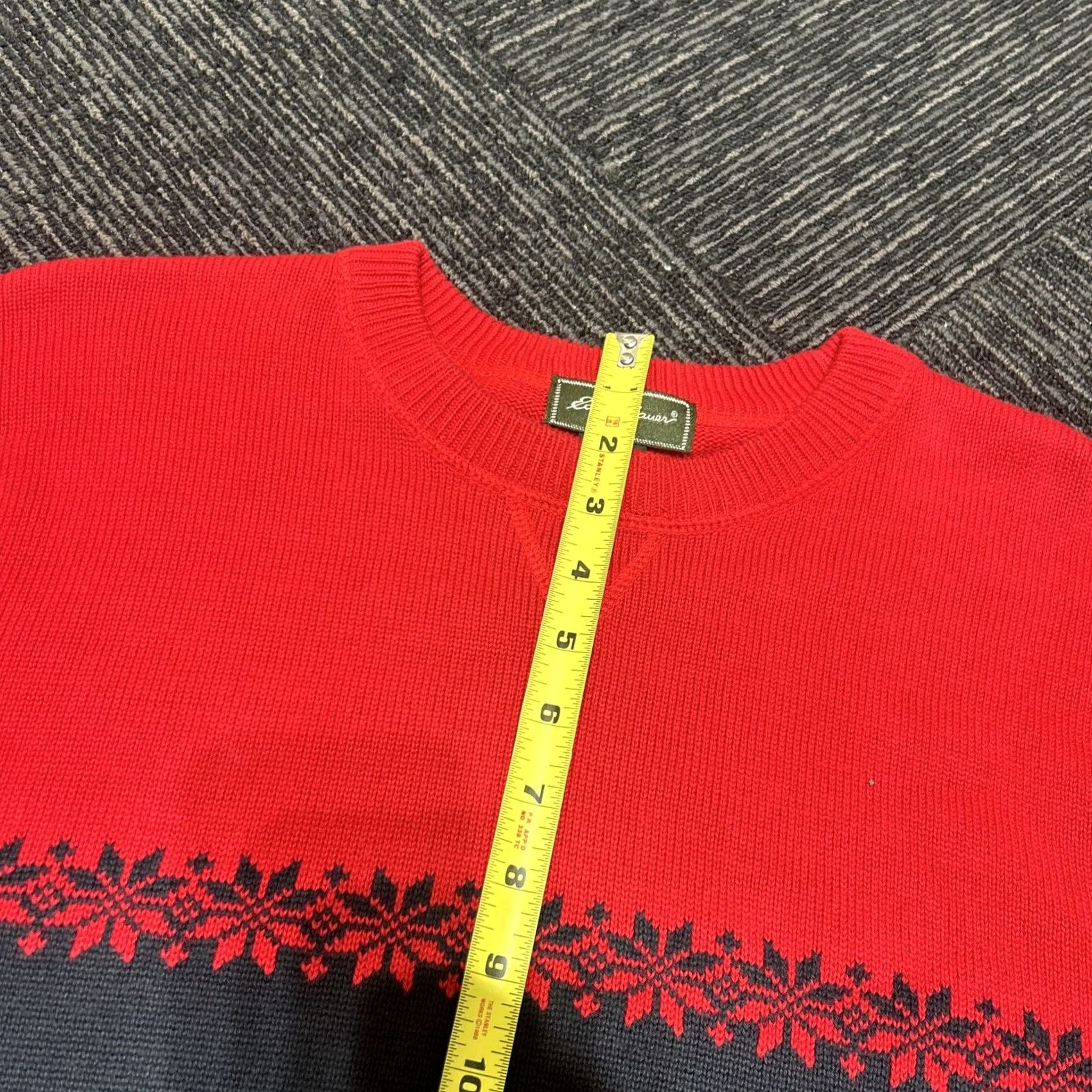 Eddie Bauer Eddie Bauer Sweater Pullover Women's S Long Sleeve Crew Neck Multicolor Color Block Japan | Colorful, Red Black Knit 100% Cotton Size S / US 4 / IT 40 - 7 Thumbnail