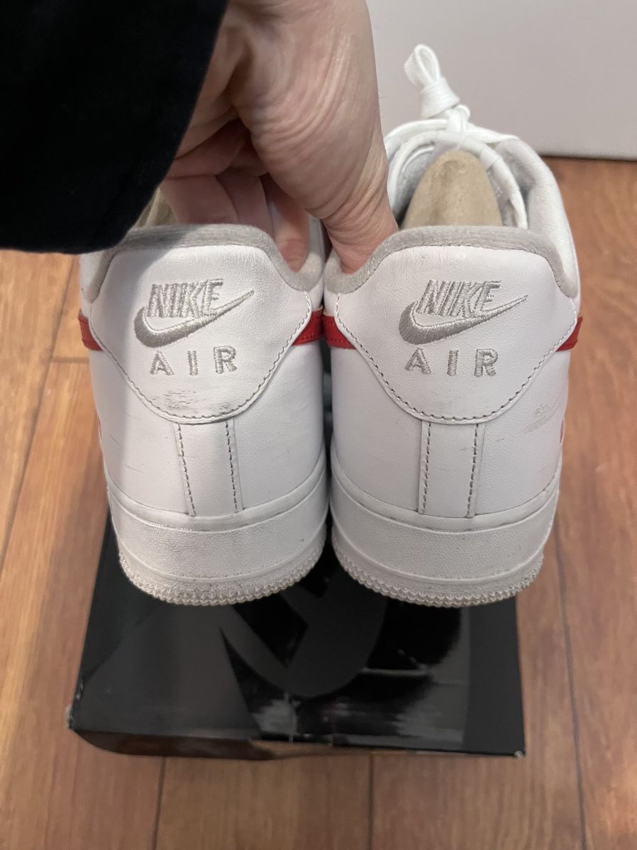 Nike × Supreme USED Nike Air Force 1 Supreme Red Swoosh “Shanghai” Size US 10 / EU 43 - 2 Thumbnail