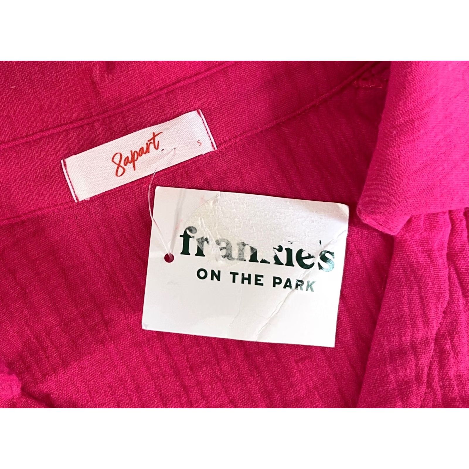 Vintage 8apart Junior's Julle Gauze Top Tank Cropped Pink S Teen Young Adult Hot Pink NWT Frances on the Park Size S / US 4 / IT 40 - 7 Thumbnail
