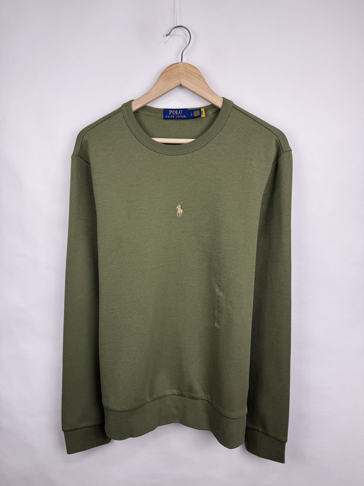Polo Ralph Lauren 🇺🇸 NEW❗️Polo Ralph Lauren Double Knit Sweatshirt Olive Rare Size US L / EU 52-54 / 3 - 8 Thumbnail