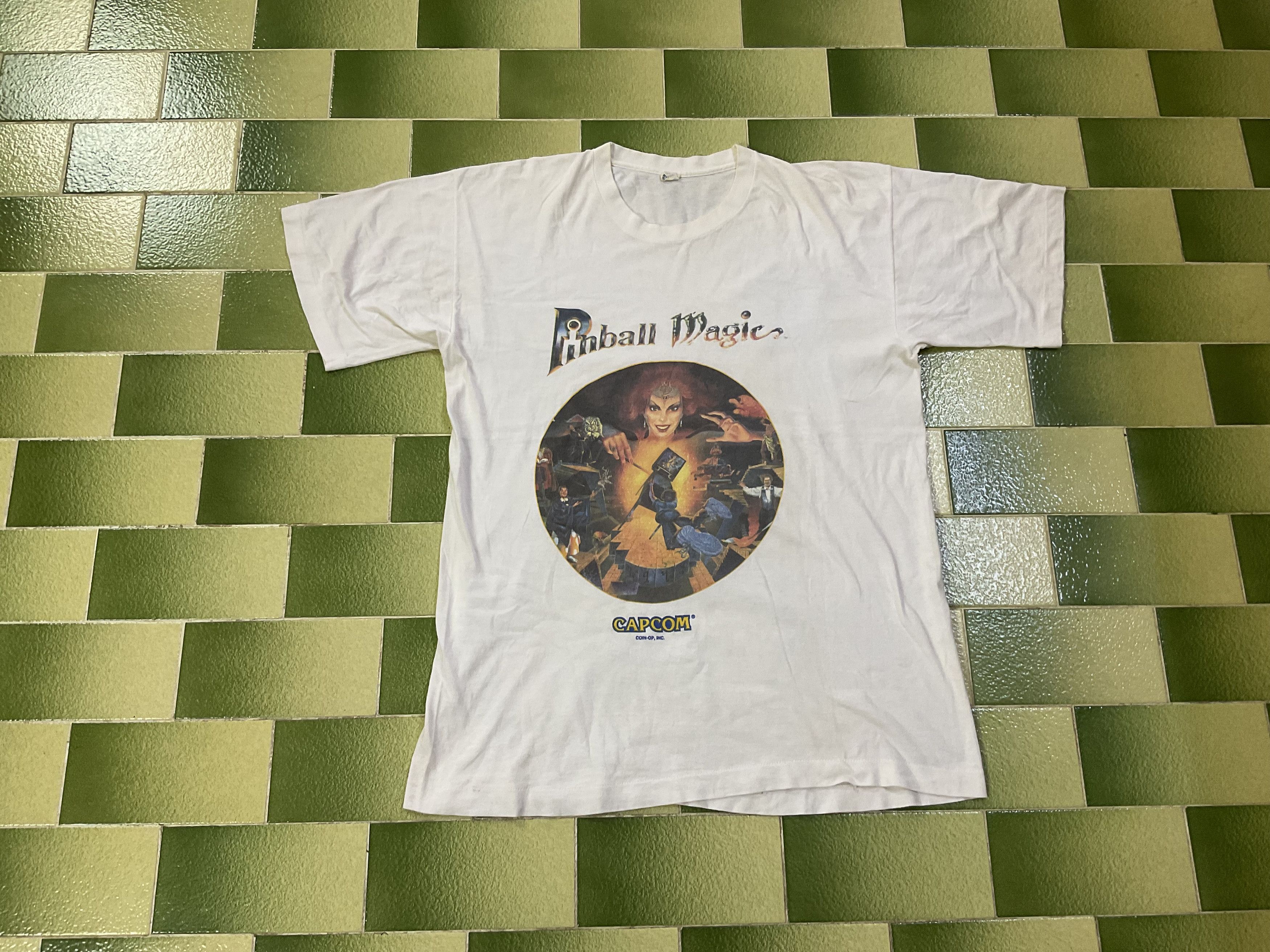 Nintendo Vintage 90s Capcom Pinball Magic T-Shirt Size Large Size US L / EU 52-54 / 3 - 1 Thumbnail