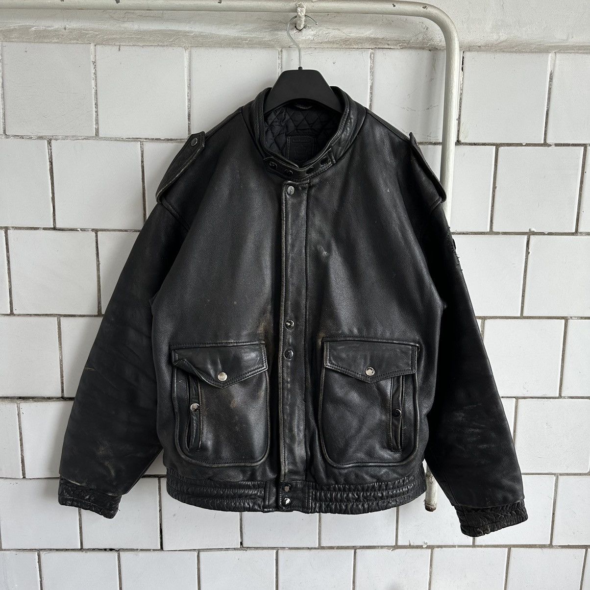 Vintage Vintage Moto Leather Jacket Style USA 90s Y2K Size US L / EU 52-54 / 3 - 1 Thumbnail