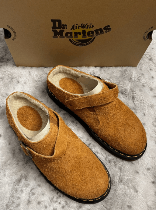 Dr. Martens DR. MARTENS ISHAM Faux Shearling Lined Suede Slingback Mules Size US 13 / EU 46 - 6 Thumbnail