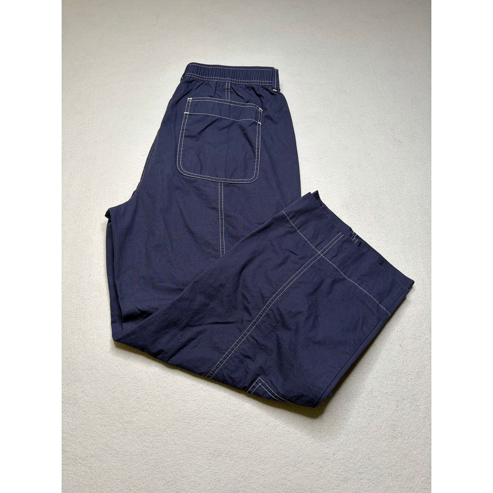 Other Free Assembly Women’s Navy Wide Leg Cargo Pants Contrast L Size 26" / US 2 / IT 38 - 10 Thumbnail