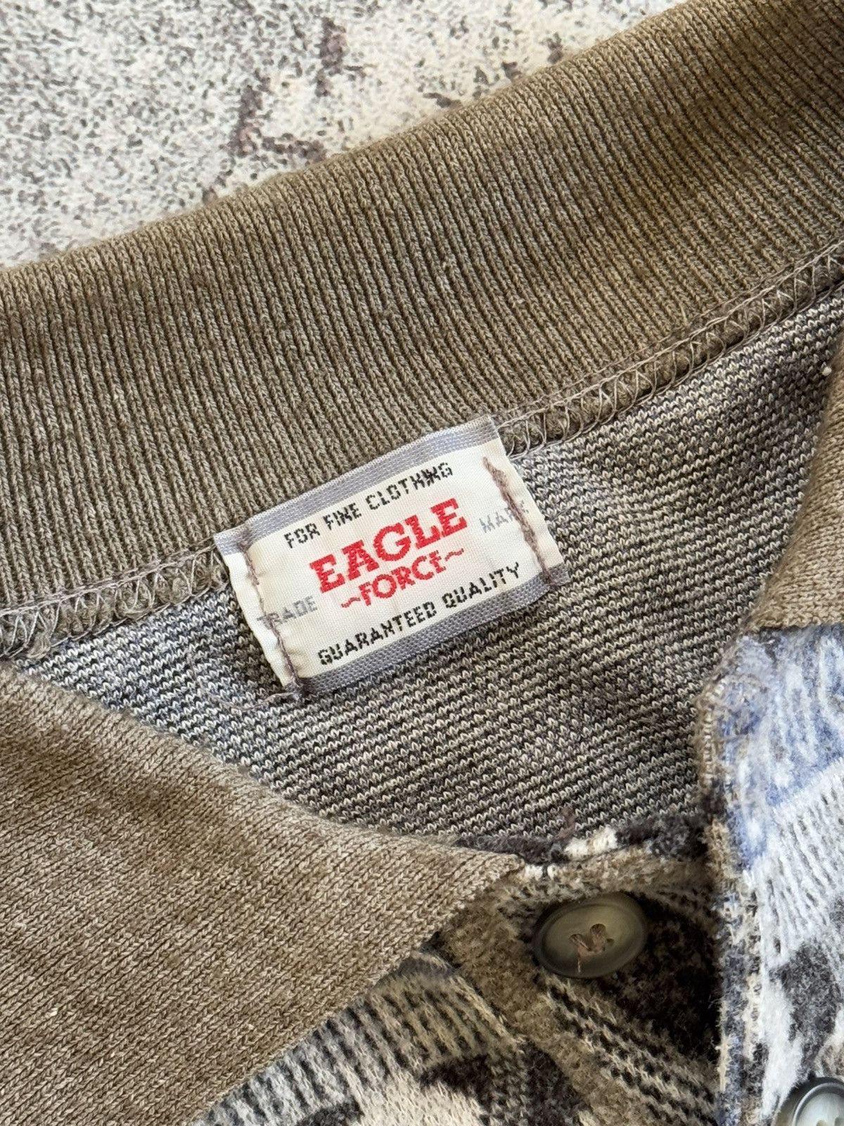 Designer × Vintage Eagle force XL Aztec sweatshirt polo long sleeve rugby Size US XL / EU 56 / 4 - 8 Thumbnail
