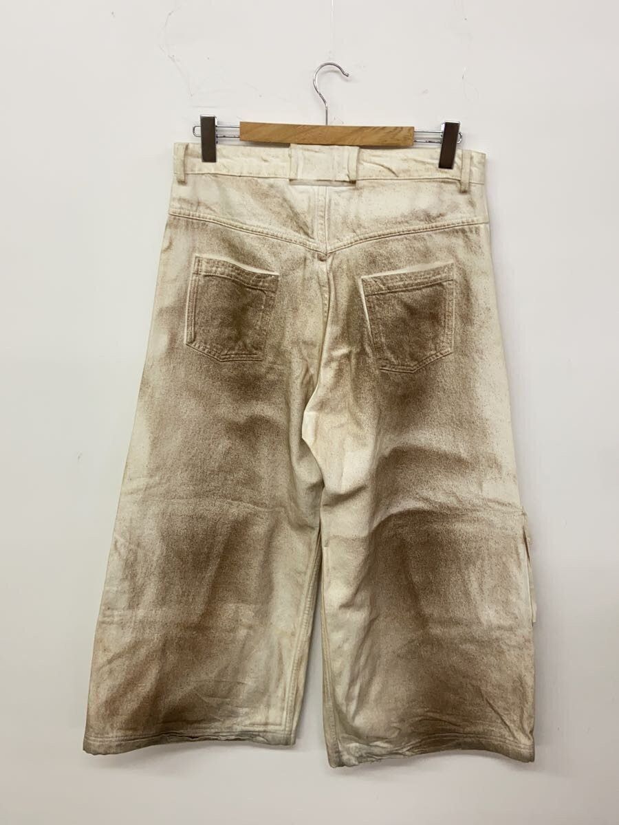 Mowalola MOWALOLA Stained Design Cargo Pants White 30 Size US 33 - 2 Thumbnail