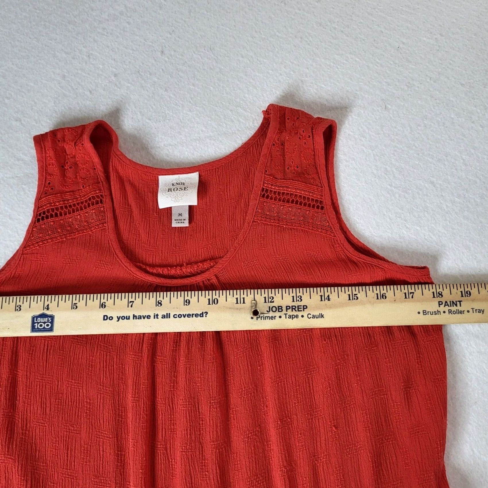 Vintage KNOX ROSE Women’s Red Tank Sleeveless Round Neck Casual Top M Size M / US 6-8 / IT 42-44 - 3 Thumbnail