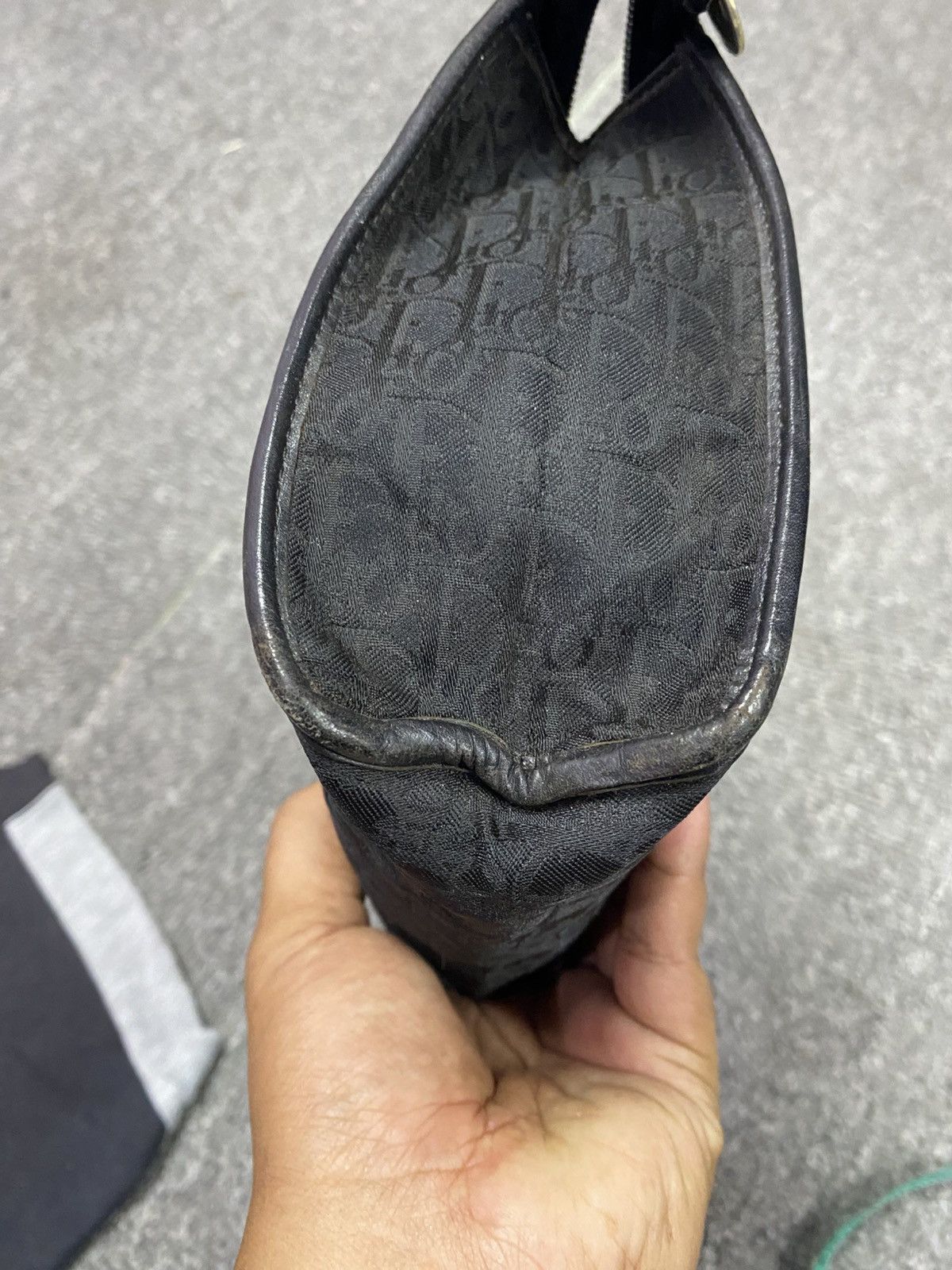 Dior Vintage Christian Dior Black Oblique Monogram Travel Pouch Size ONE SIZE - 5 Thumbnail
