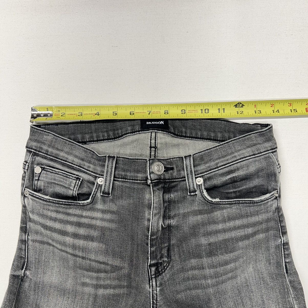 Hudson Hudson Jeans Grey Nico Mid Rise Super Skinny Denim Washed Size 28" / US 6 / IT 42 - 21 Thumbnail