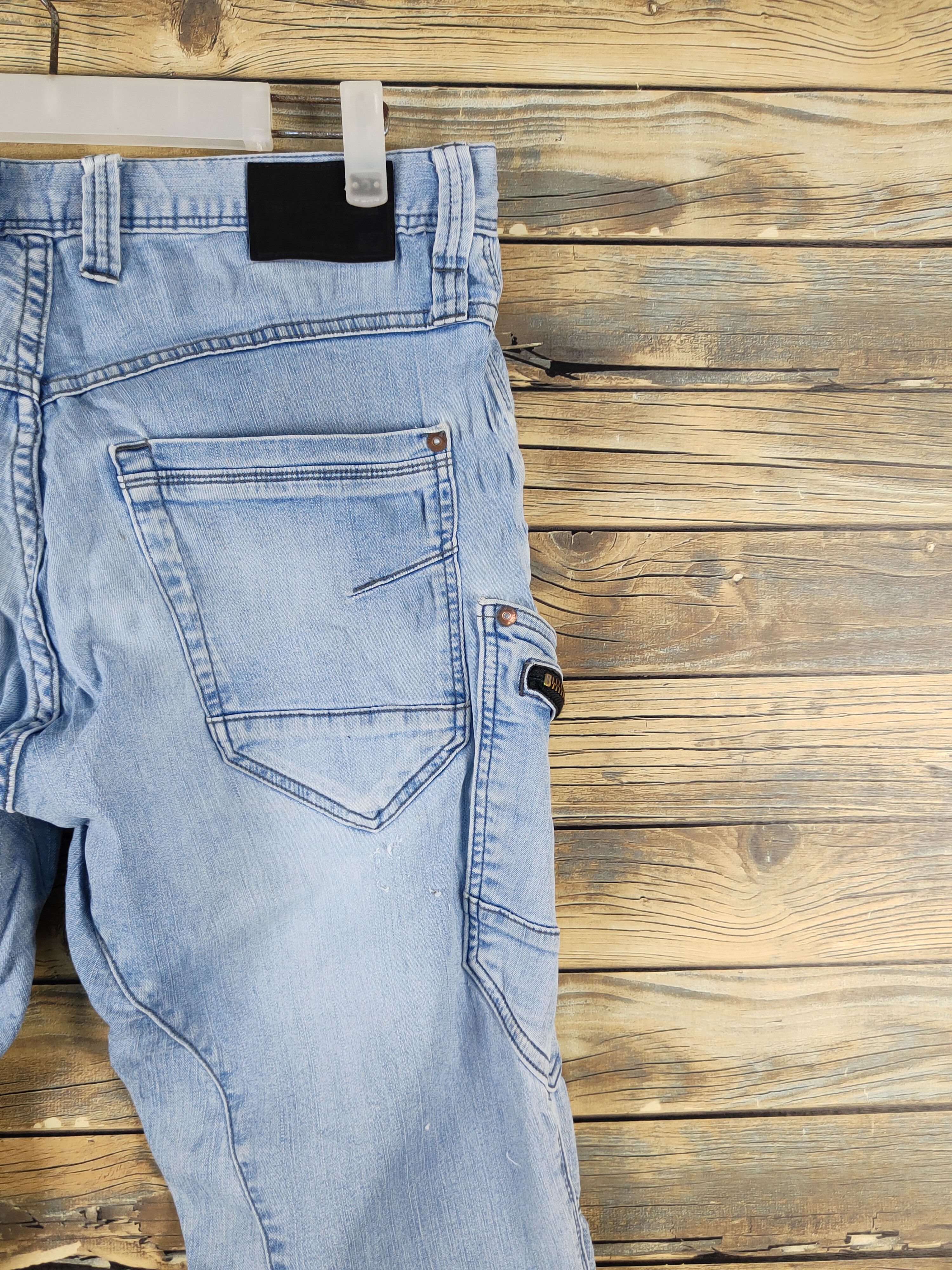 Japanese Brand × Vintage Burtle Blue Distressed Ripped Soft denim Jeans #W2073 Size US 32 / EU 48 - 10 Thumbnail