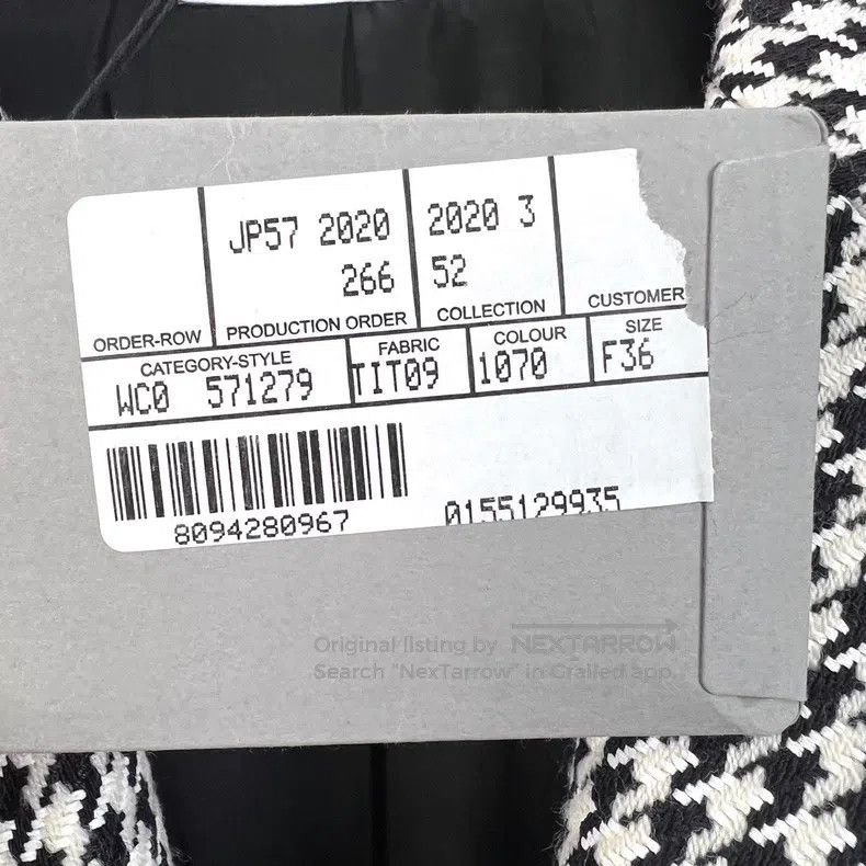 Balenciaga Balenciaga Black and White Wool Houndstooth Hourglass Blaz Size XS / US 0-2 / IT 36-38 - 7 Thumbnail