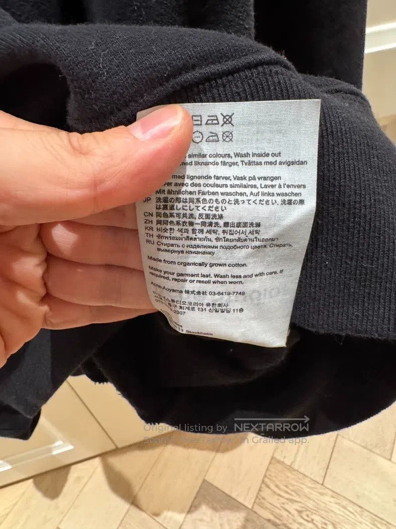 Acne Studios Acne Studios Letter Print Black Sweatshirt Size US XS / EU 42 / 0 - 7 Thumbnail