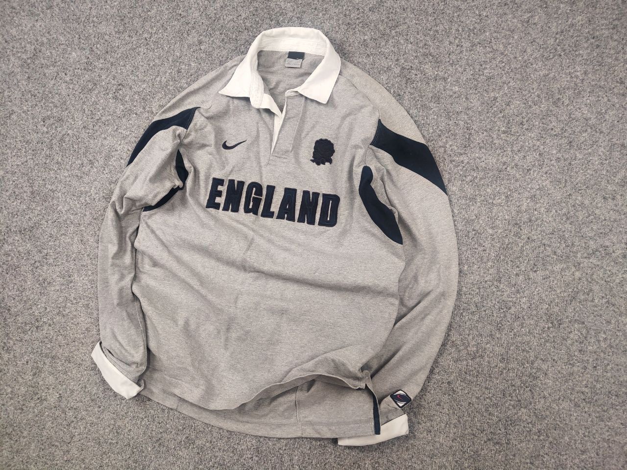 Nike Vintage Nike England Rugby Gray Long sleeve jersey Size US XL / EU 56 / 4 - 3 Thumbnail