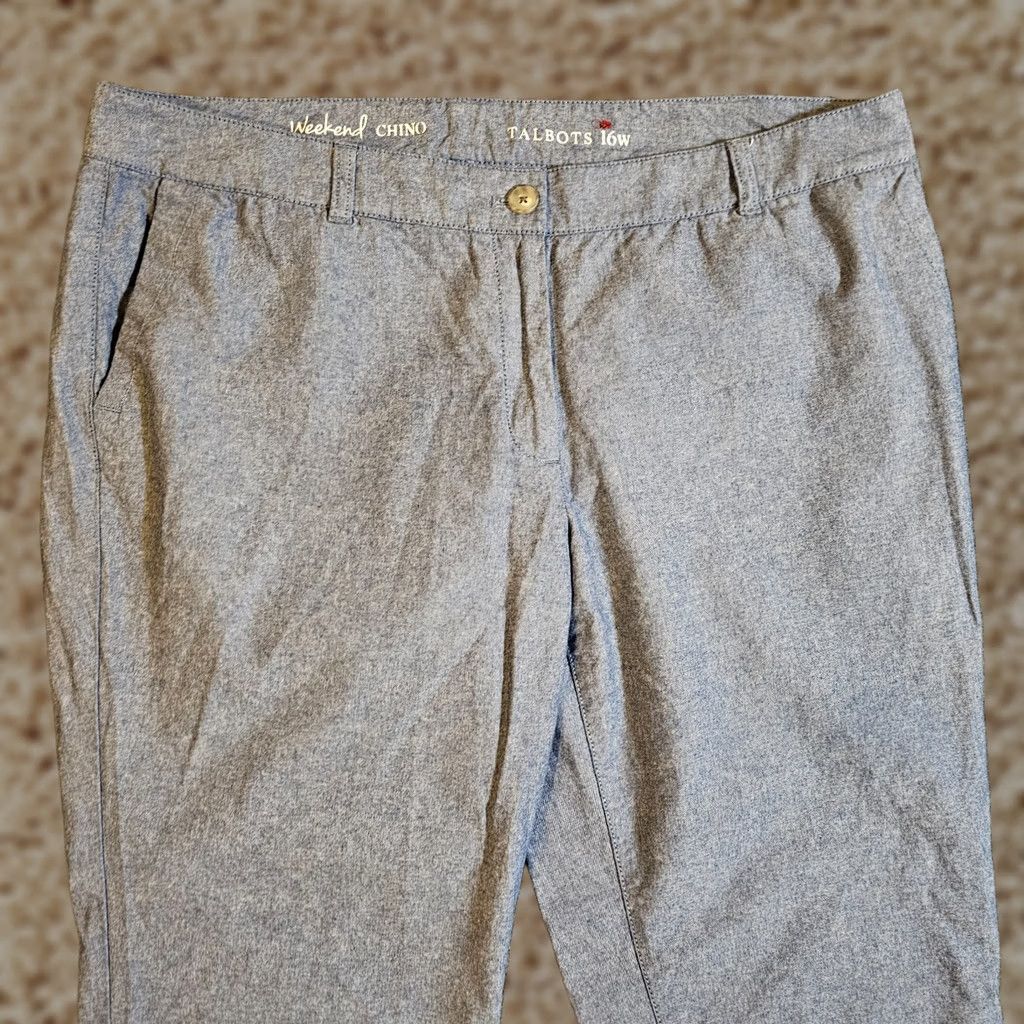 Talbots Talbots Pants Womens 16 Blue Chino Mid Rise Tapered Casual Basic Minimalist Pants Chino Womens 16 Blue Mid Rise Tapered Casual Mens? Size 38" / US 16 / IT 52 - 1 Thumbnail