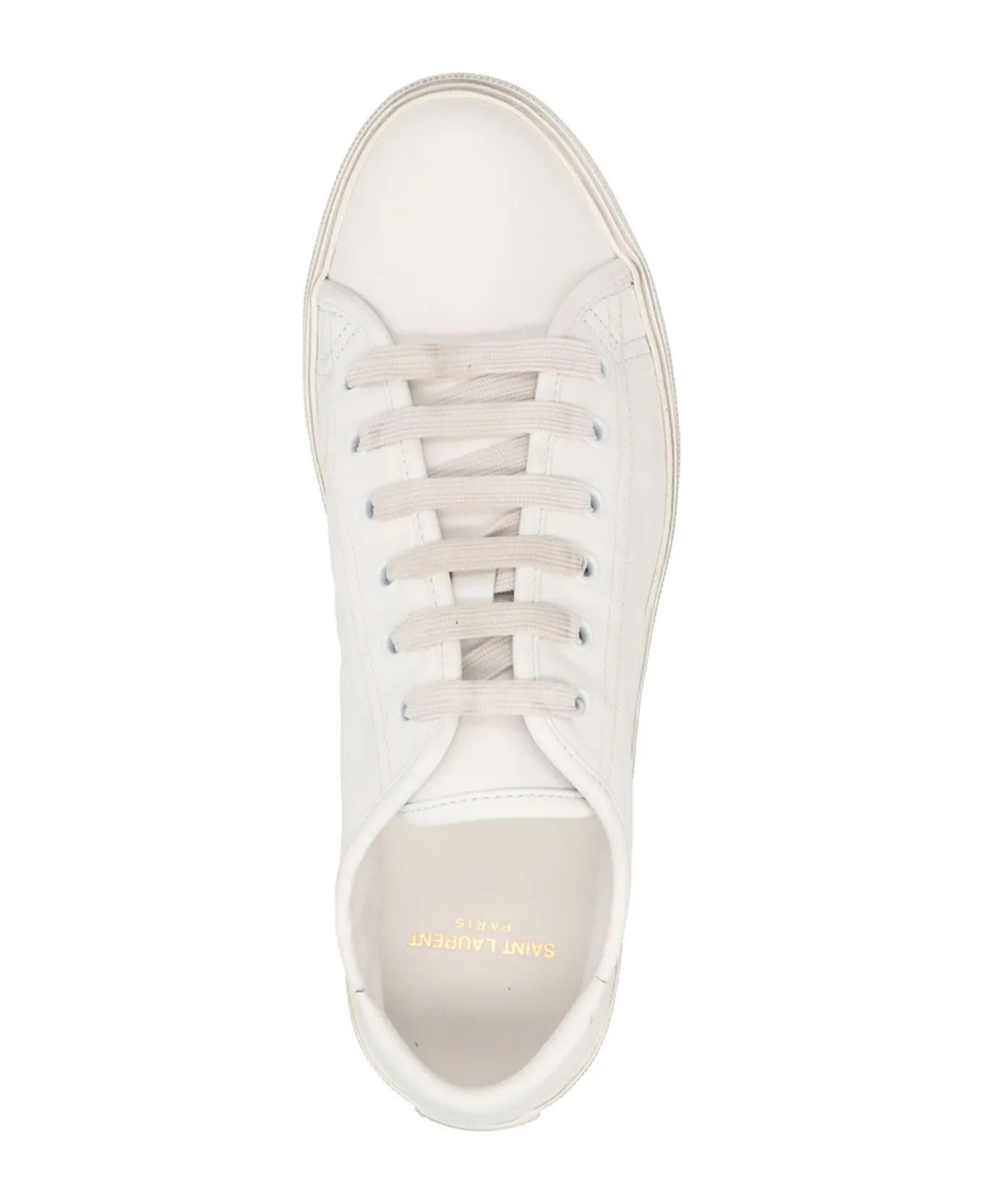 Saint Laurent Paris o1bcso1str0125 Malibu Sneakers In Smooth Leather in White Size US 10.5 / EU 43-44 - 3 Thumbnail