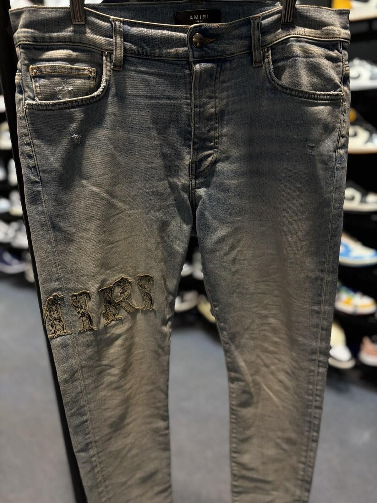 Amiri Size 33 - Amiri Blue Pants Leg Embroidery Jeans Size US 33 - 5 Thumbnail