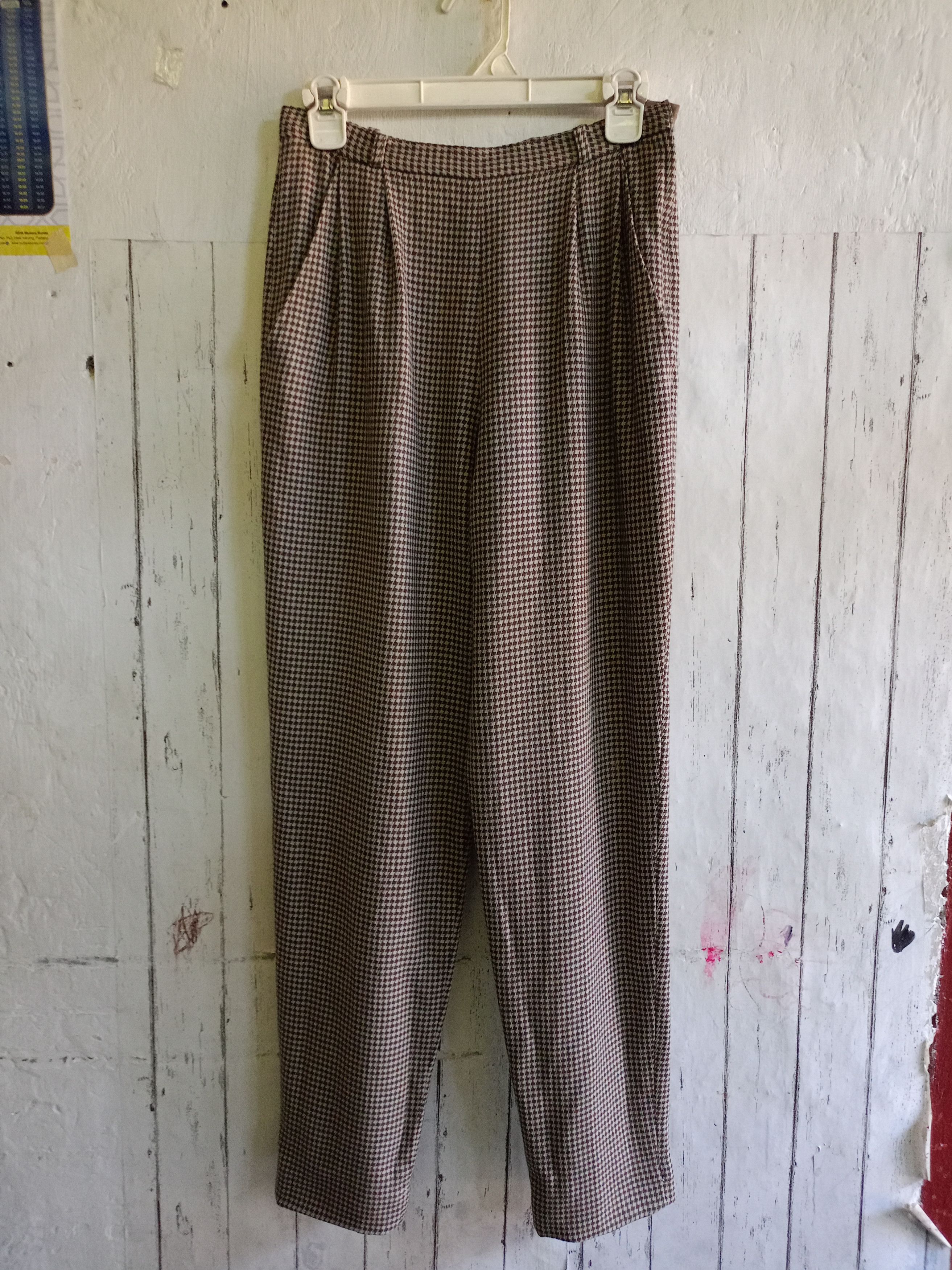 パンツ Old Christian Dior Wool Check Slacks Christian Dior Le Connaisseur Gray Pure Virgin Wool Heavy
