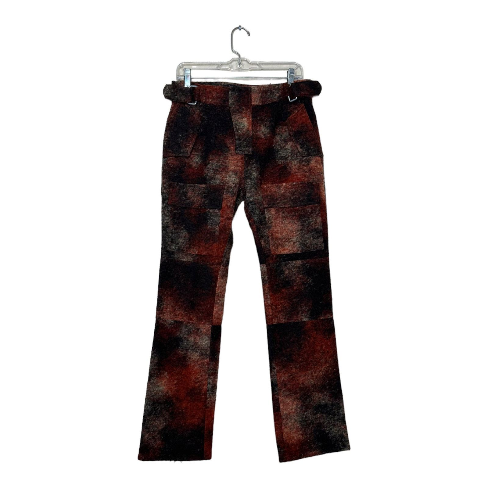 Misbhv MISBHV red rust wool blend tactical moto pants size small Size 32" / US 10 / IT 46 - 11 Thumbnail