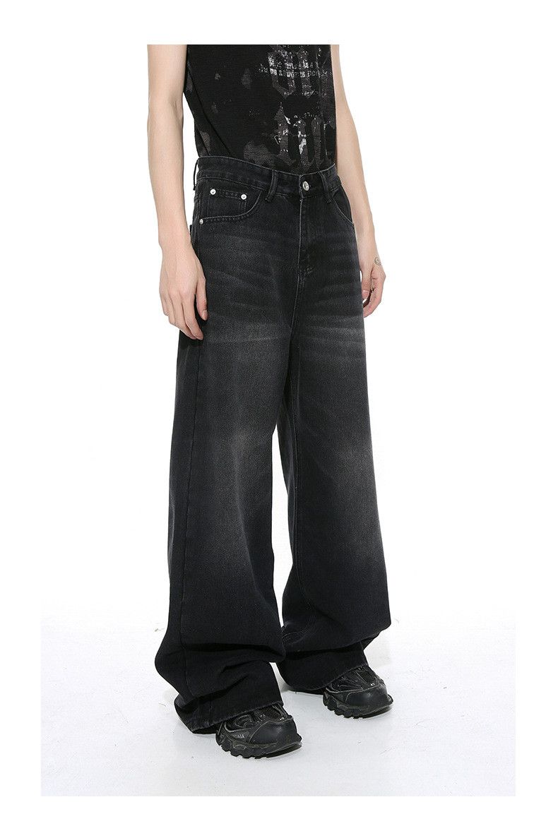 Japanese Brand × Jean Vintage high street distressed wide-leg jeans Size US 32 / EU 48 - 4 Thumbnail