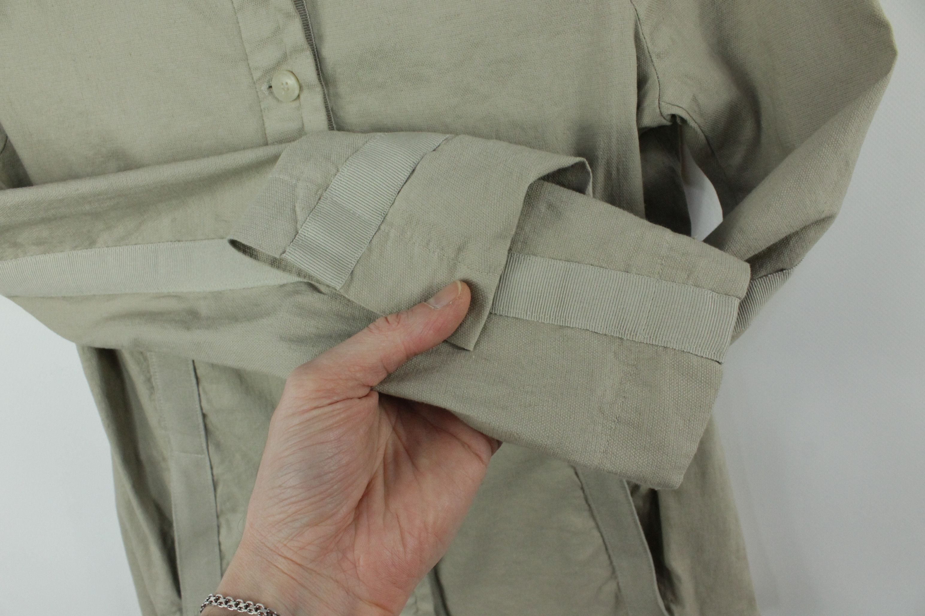 Annette Gortz Annette Gortz Ilka Beige Cotton Linen Stretch Light Jacket Size S / US 4 / IT 40 - 4 Thumbnail