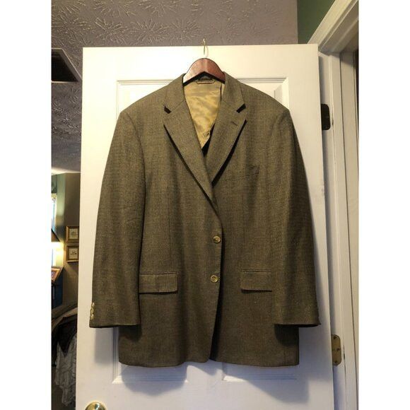 Other Ibiza men's 48%wool 32%silk 20%linen sport coat blazer 46R Size 46R - 3 Thumbnail
