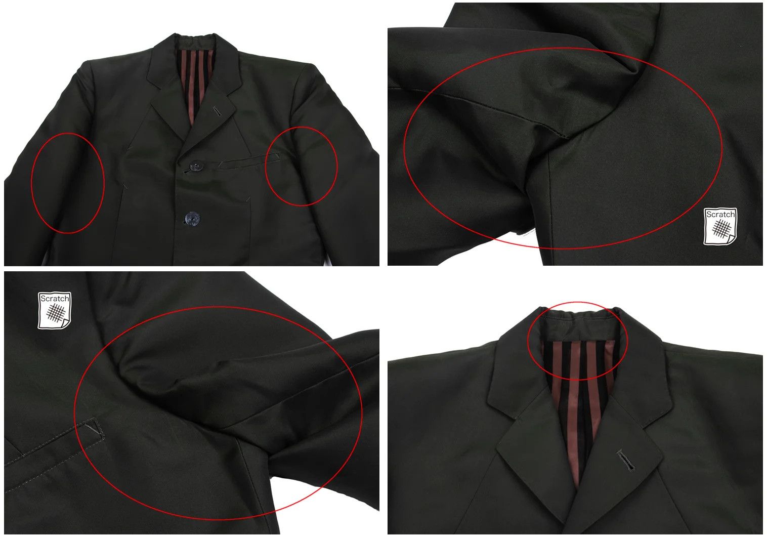 Jean Paul Gaultier Striped Lining Jacket in Deep Green Size 48 Size US M / EU 48-50 / 2 - 2 Thumbnail