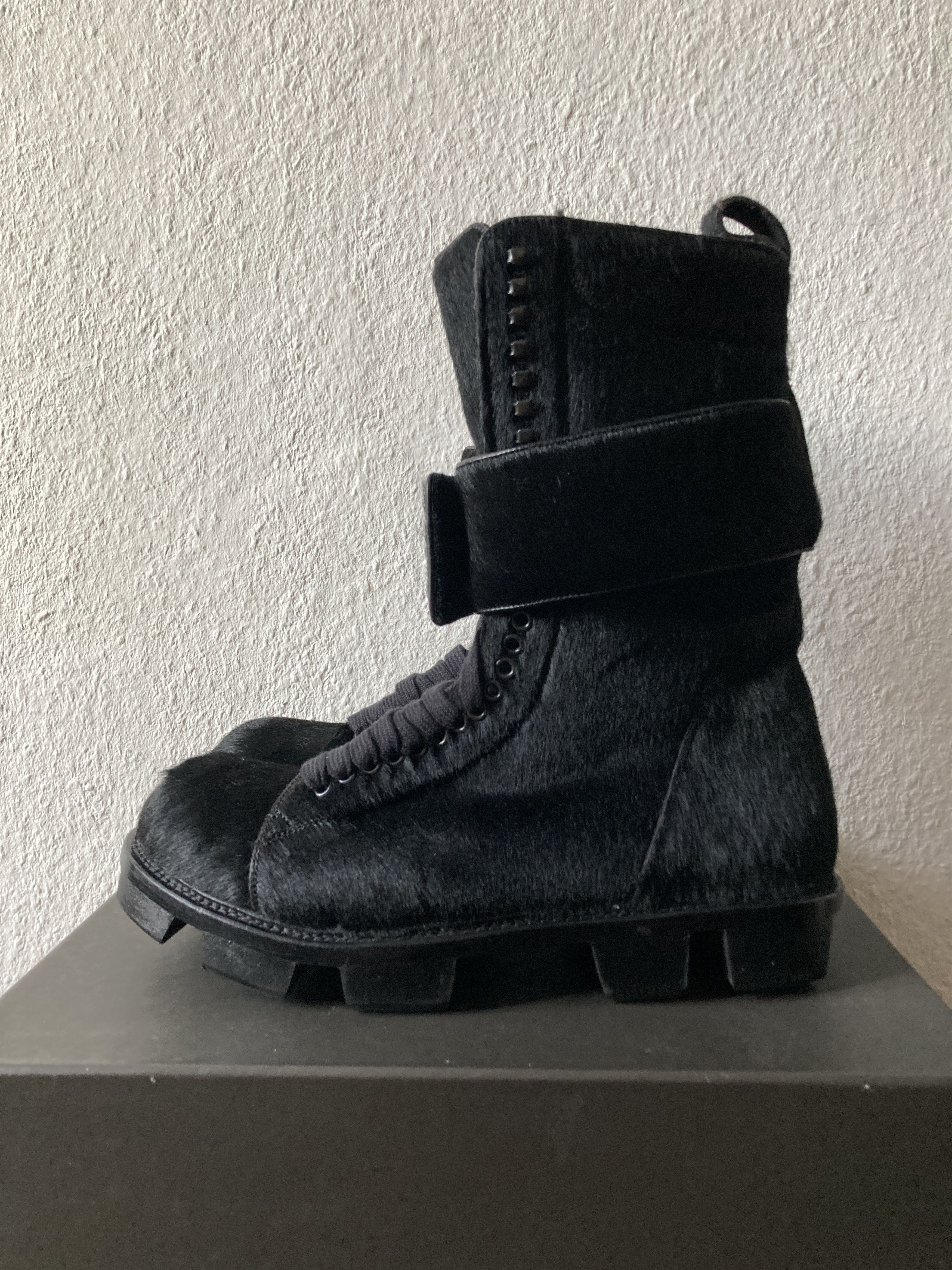 Rick Owens F/W 13 "PLINTH" Runway Pony Hair Hiker Megatooth Boots IT45 Size US 12 / EU 45 - 6 Thumbnail