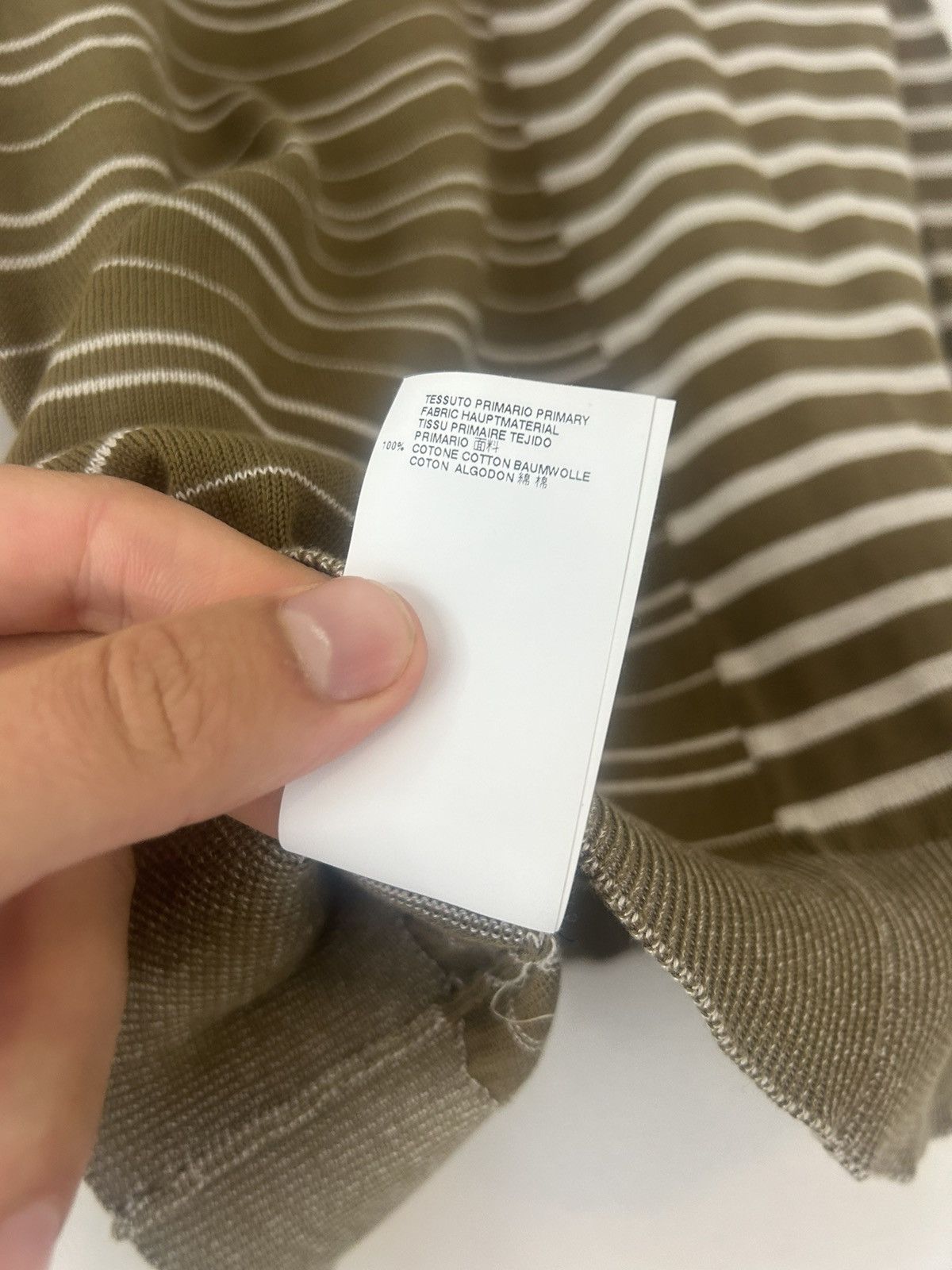 Maison Margiela Reconstructed Asymmetric Striped V-Neck Sweater Size US M / EU 48-50 / 2 - 13 Thumbnail