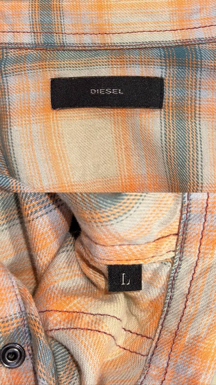 Diesel DIESEL Women's Gradient Shirt buttons up grunge style retro Size L / US 10 / IT 46 - 9 Thumbnail