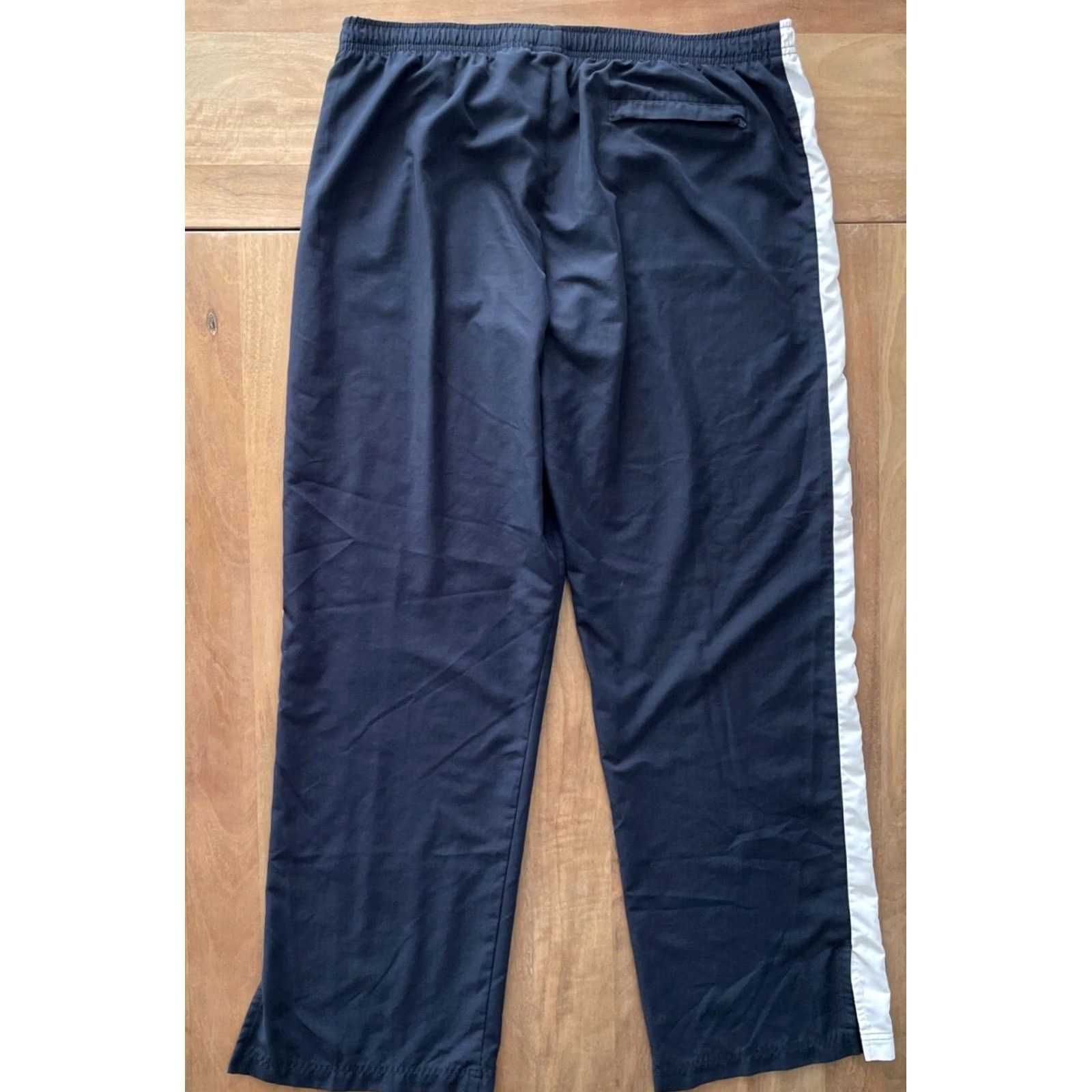 Nike VINTAGE Nike Grey Tag Baggy Wide Leg Track Pants Navy Blue Mens XL Y2K Sweatpants Size US 36 / EU 52 - 2 Thumbnail