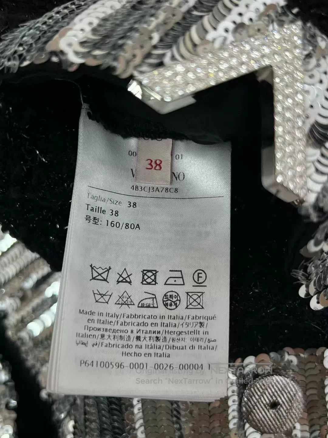 Valentino Valentino Black Sequined V. Size S / US 4 / IT 40 - 5 Thumbnail