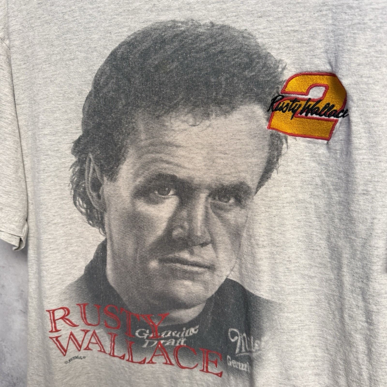 Nutmeg Vintage 90s Rusty Wallace Nutmeg Racing T Shirt Mens Medium Size US M / EU 48-50 / 2 - 3 Thumbnail