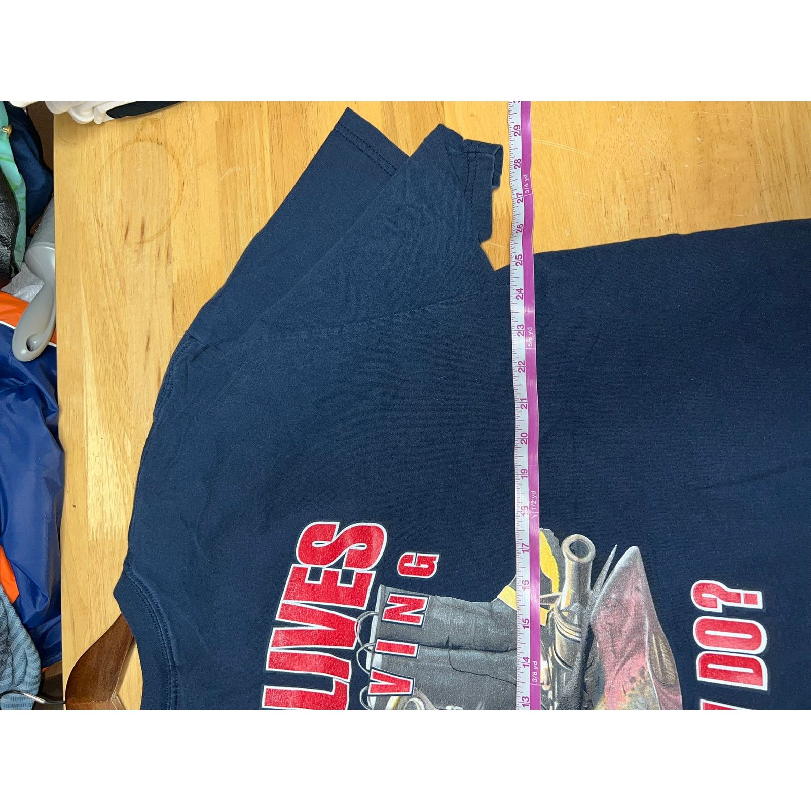 Gildan Vintage Firefighter Shirt I Save Lives For A Living Blue Tee Size US XXL / EU 58 / 5 - 9 Thumbnail