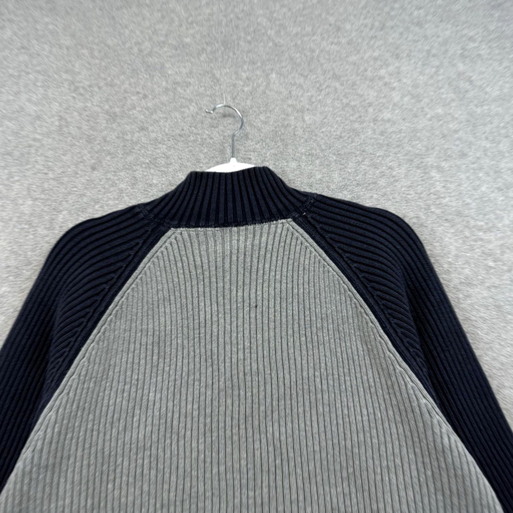 Polo Ralph Lauren VINTAGE Polo Ralph Lauren Ribbed Knit Turtleneck Flag Logo Pullover Men XL Gray Size US XL / EU 56 / 4 - 7 Thumbnail
