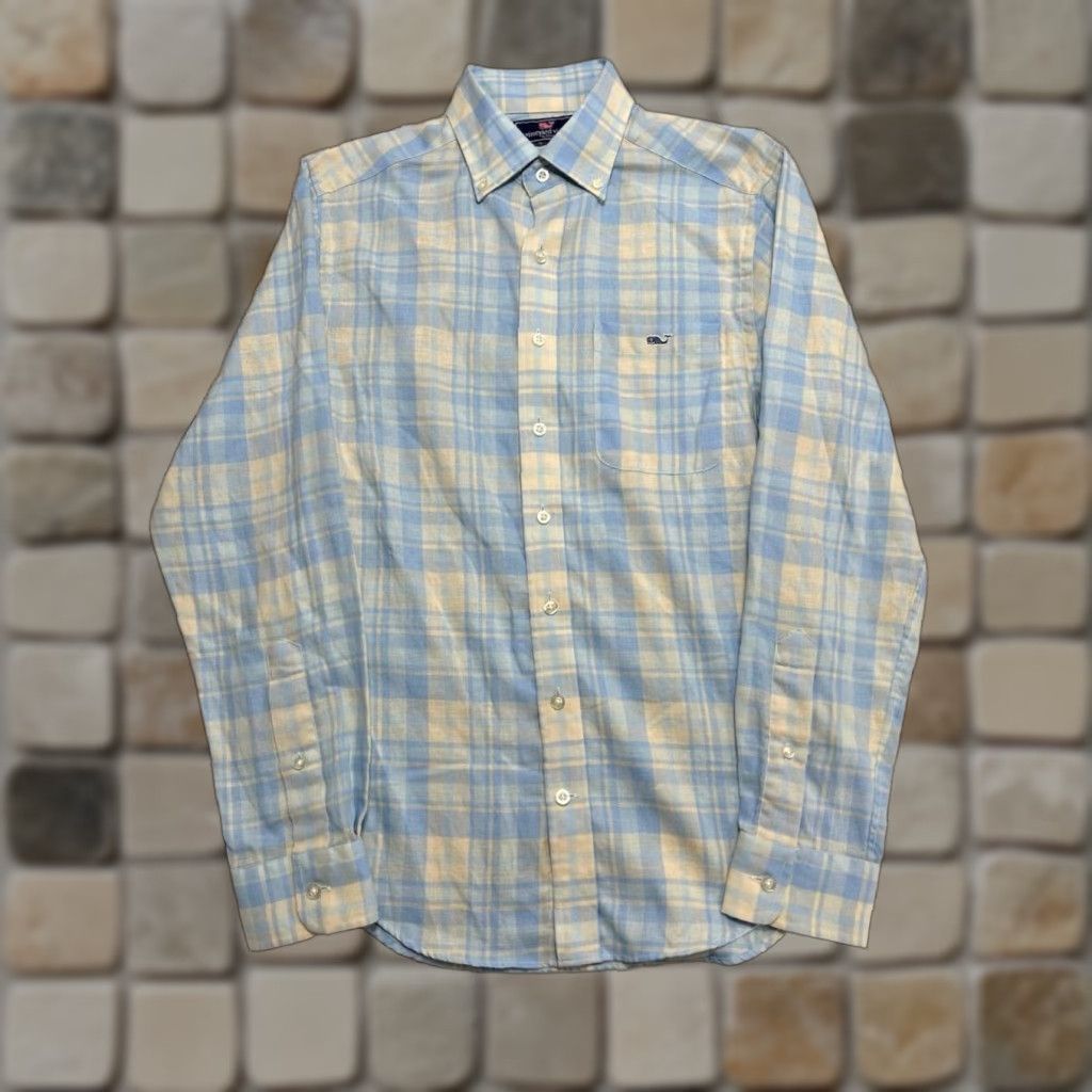 Vineyard Vines Vineyard Vines Tucker Shirt Mens Small Blue Plaid Slim Fit Cotton Button Down Size US S / EU 44-46 / 1 - 1 Thumbnail