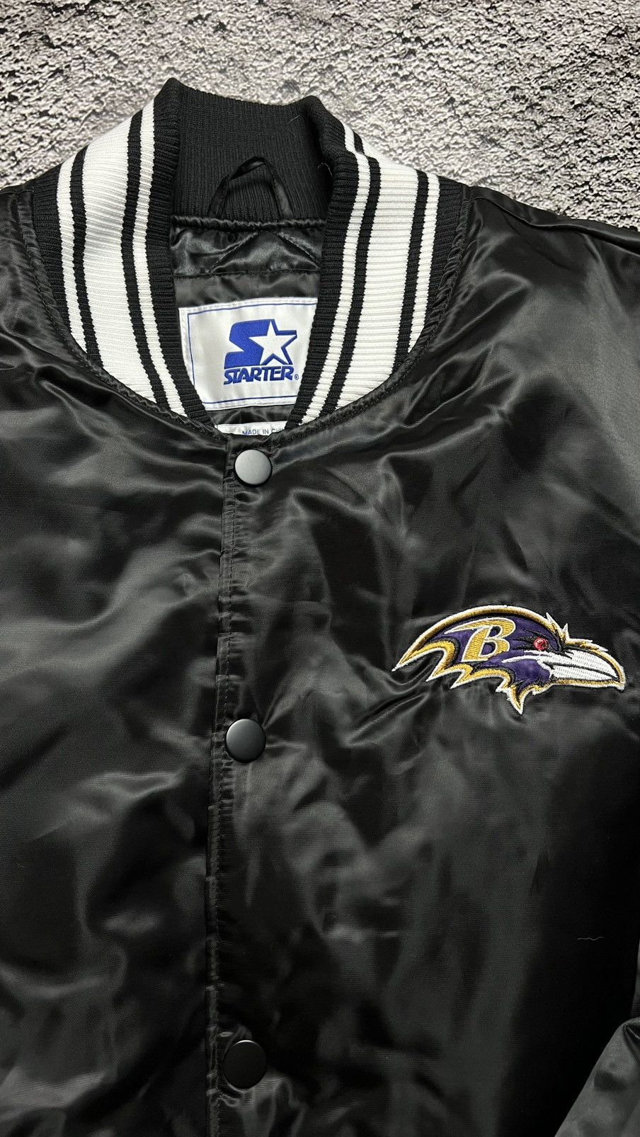 Starter NWT‼️Baltimore Ravens NFL starter vintage satin bomber Size US XL / EU 56 / 4 - 4 Thumbnail