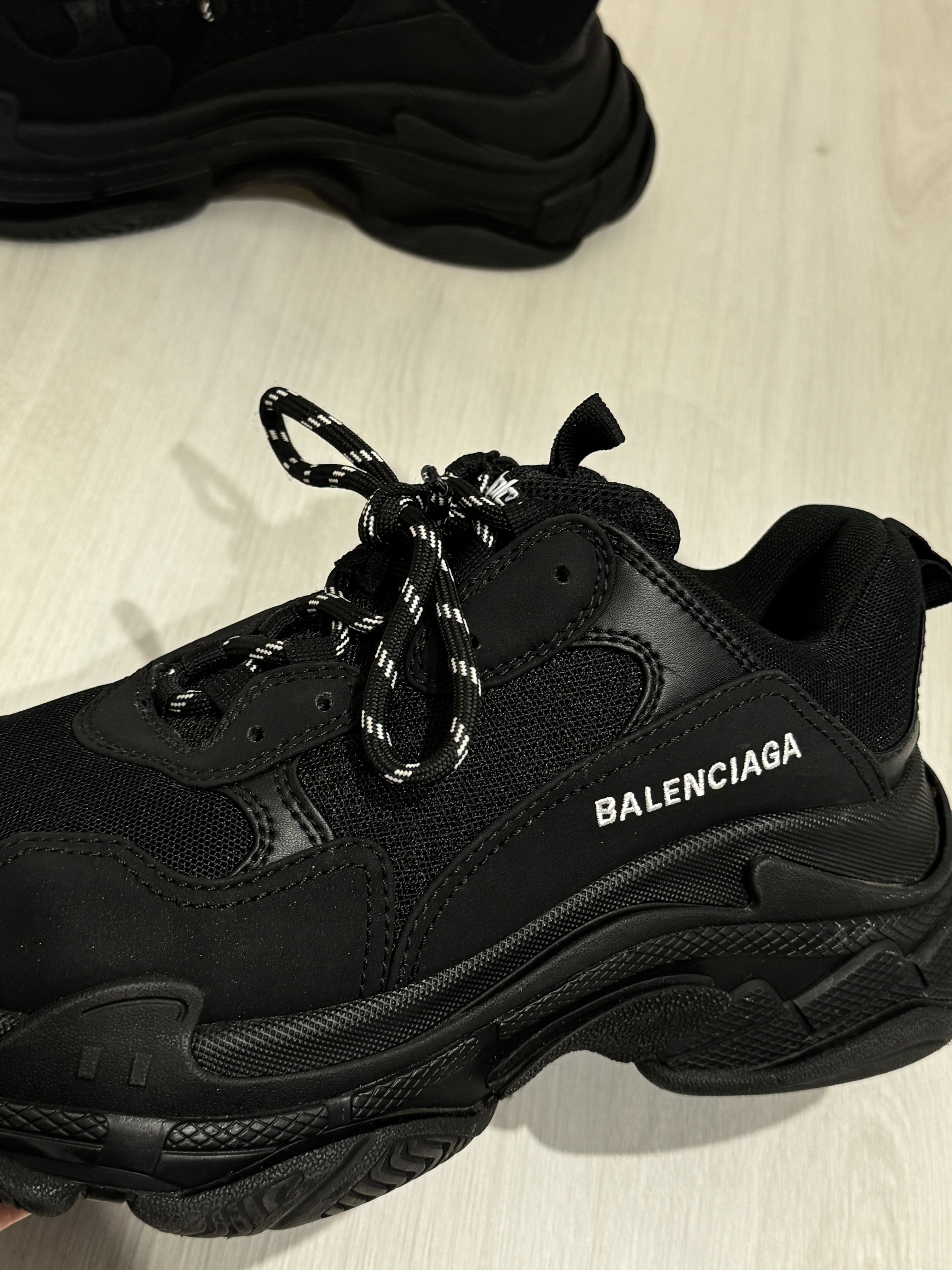 Balenciaga Balenciaga Triple S Triple Black Sneakers EU 40 Size US 10 / IT 40 - 6 Thumbnail