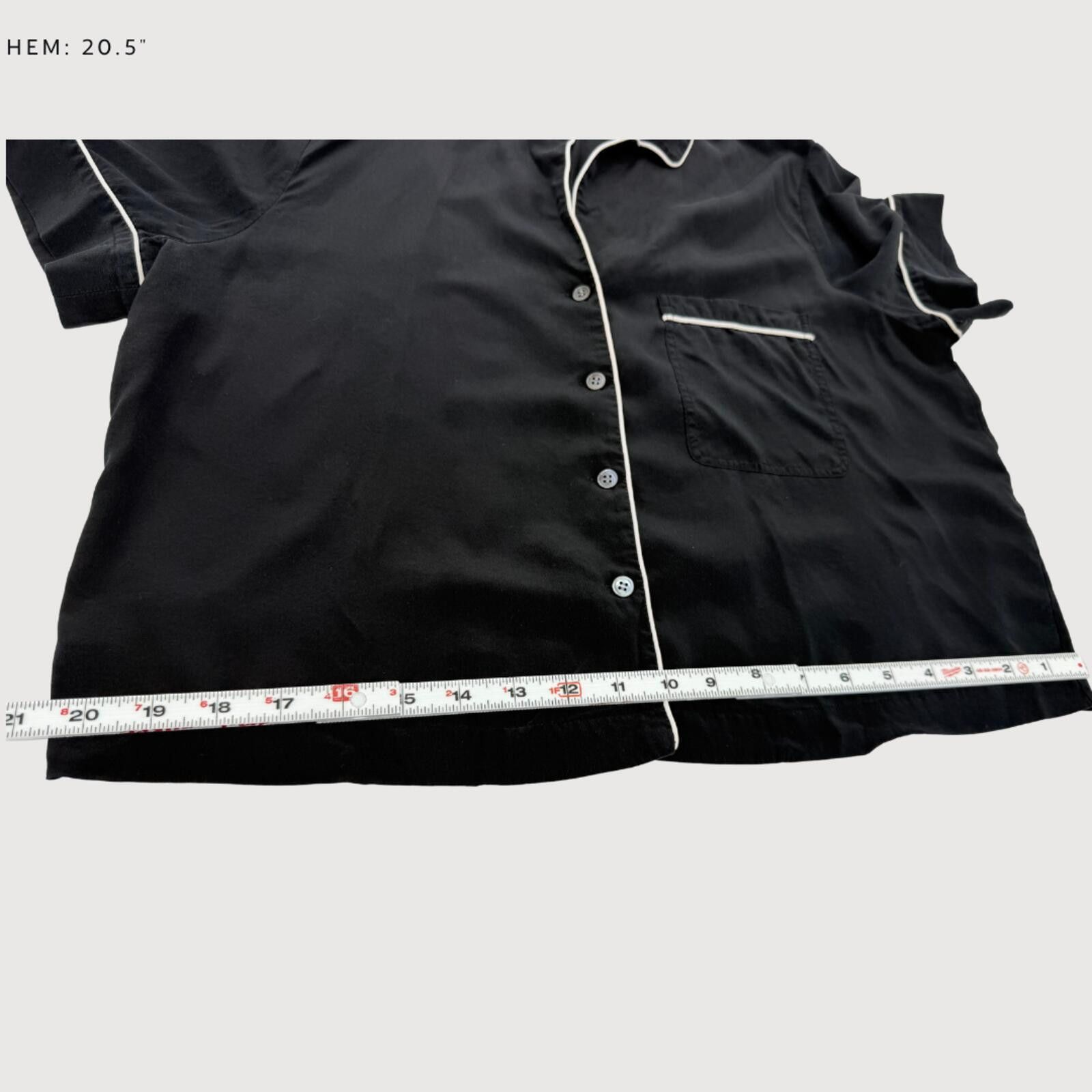 Frame FRAME Silk Pajama Blouse Noir Multi Black Button Up M Size M / US 6-8 / IT 42-44 - 9 Thumbnail
