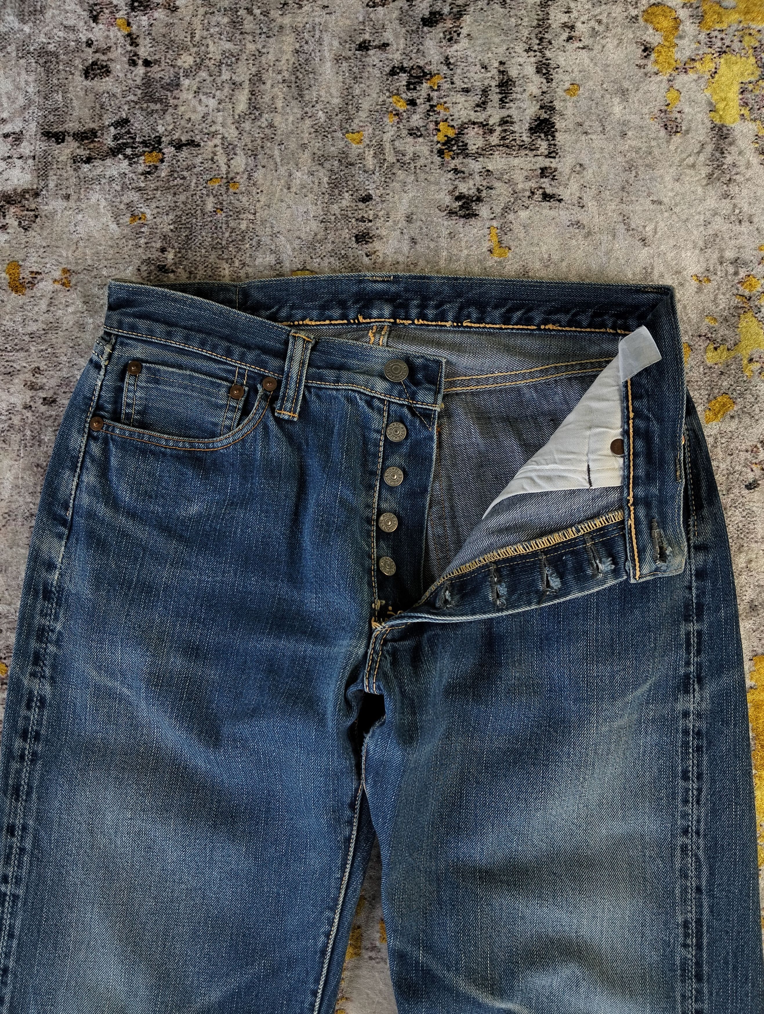 The Flat Head Vintage The Flat Head Button Fly Orange Line Selvedge Denim Size US 30 / EU 46 - 13 Thumbnail