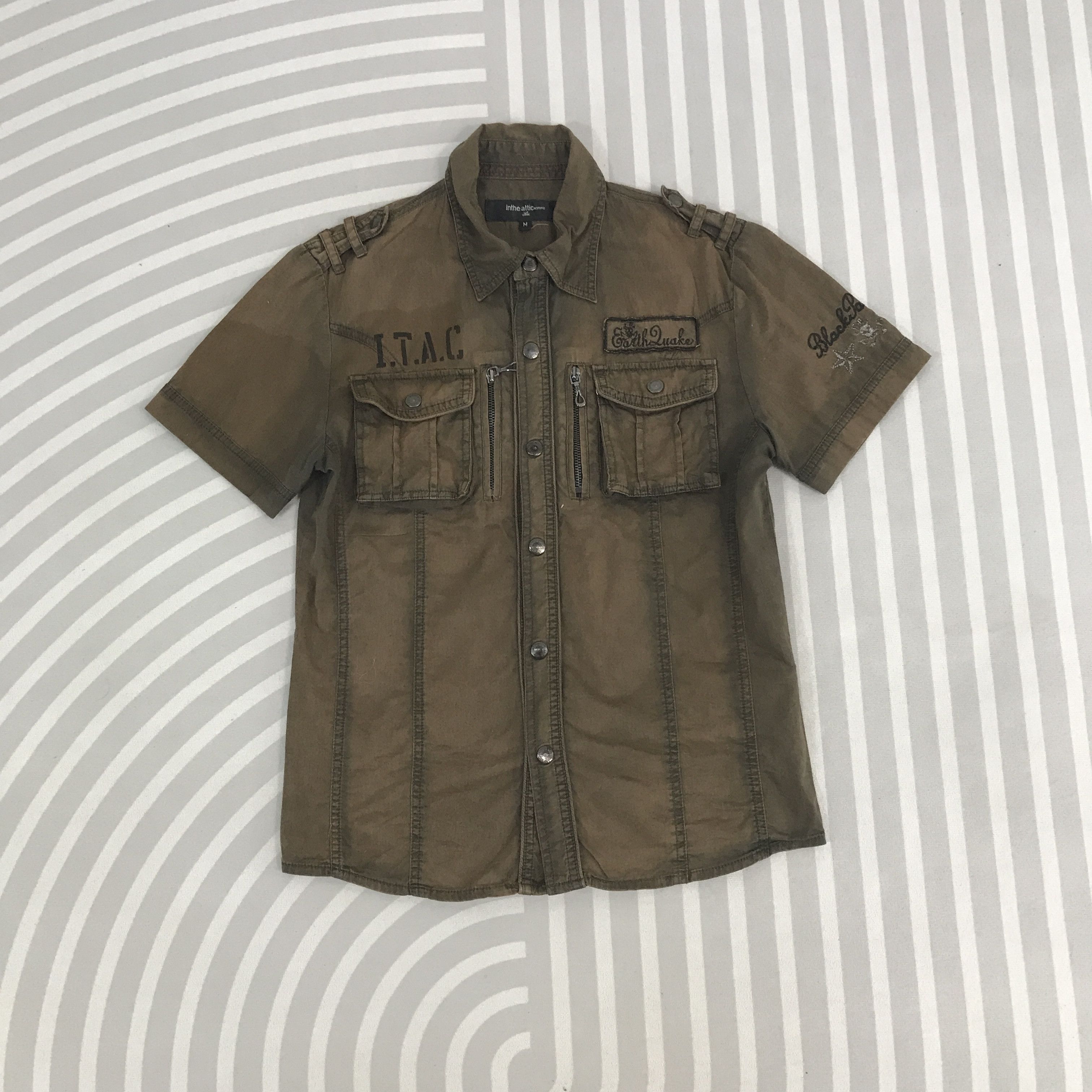 Vintage In The attic Rusty design snap Button Shirt