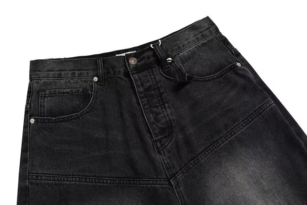 Jean Washed Vintage Loose Double Knee Denim Size US 30 / EU 46 - 3 Thumbnail