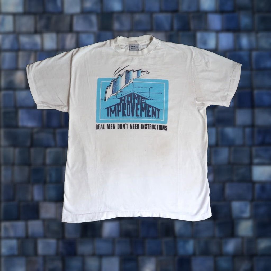Vintage VTG 90s Stanley Desantis Home Improvement TV Show Promo White Tee T-Shirt Mens L Size US L / EU 52-54 / 3 - 1 Thumbnail