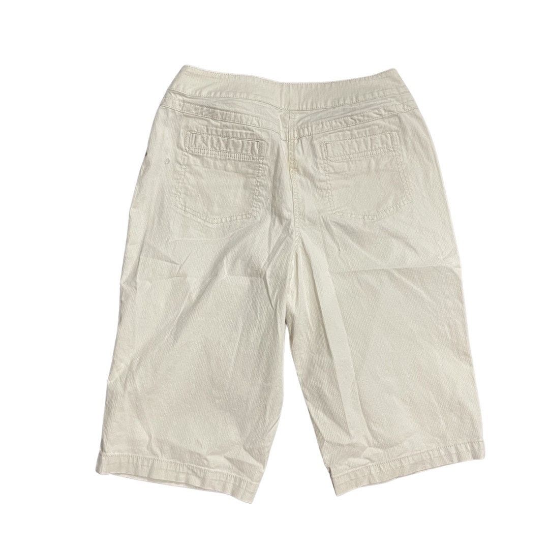 Chicos Long Ripstop Slim Bermuda Shorts Size 1.5 Flat Front Pockets Size 28" / US 6 / IT 42 - 2 Thumbnail