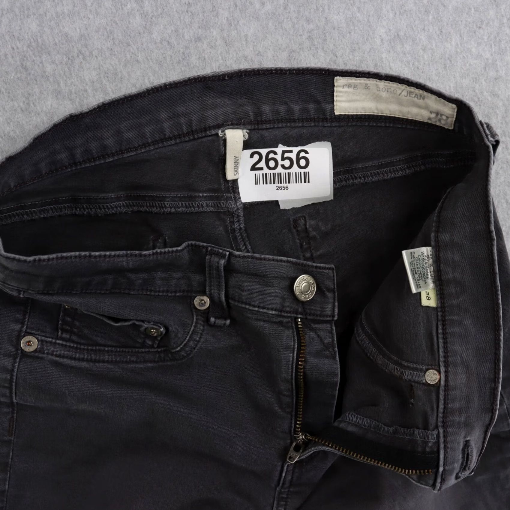 Rag & Bone rag & bone JEAN Women's Gray Charcoal Legging Jeans Size 28 28x28 Size 28" / US 6 / IT 42 - 3 Thumbnail