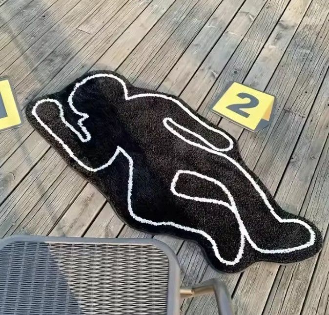Japanese Brand 45 X 110 cm Crimescene Carpet. Size ONE SIZE - 2 Thumbnail