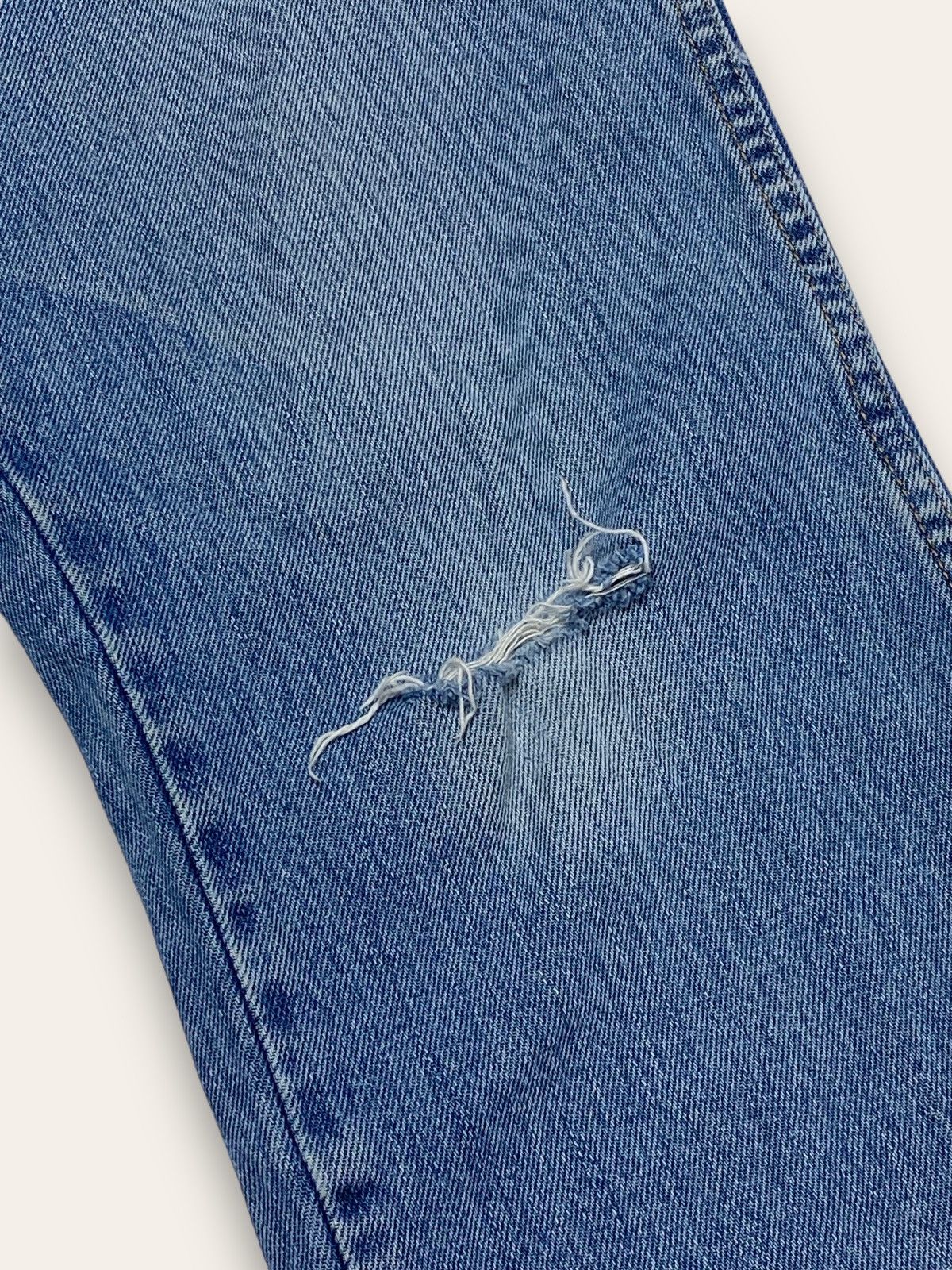 Jean Vintage WRANGLER Denim Baggy Jeans Light Blue Size US 32 / EU 48 - 4 Thumbnail