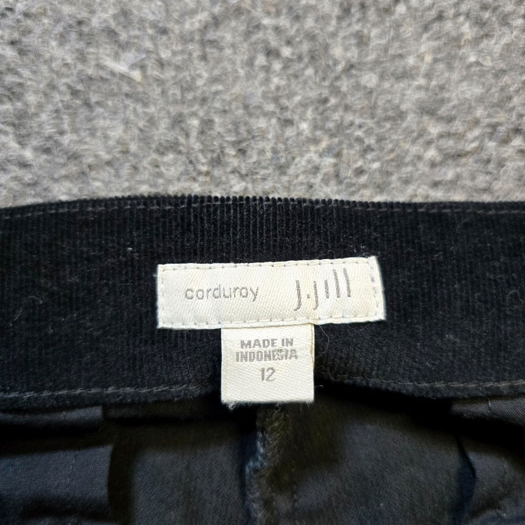 J. Jill J. Jill Pants Womens 12 Black Corduroy Skinny Side Zip Casual Relaxed Classic Fit Pants Size 24" / US 00 / IT 34 - 4 Thumbnail